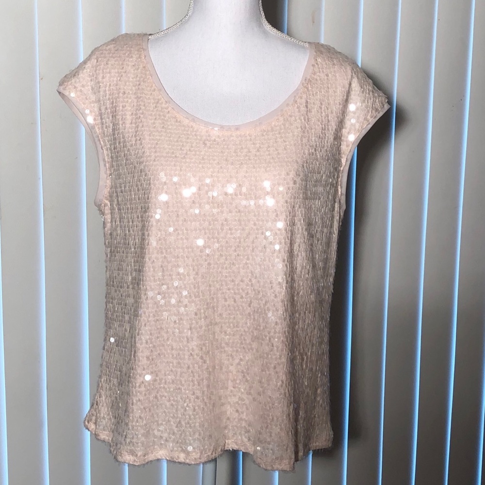 Jennifer Lopez Peach Sequins Top